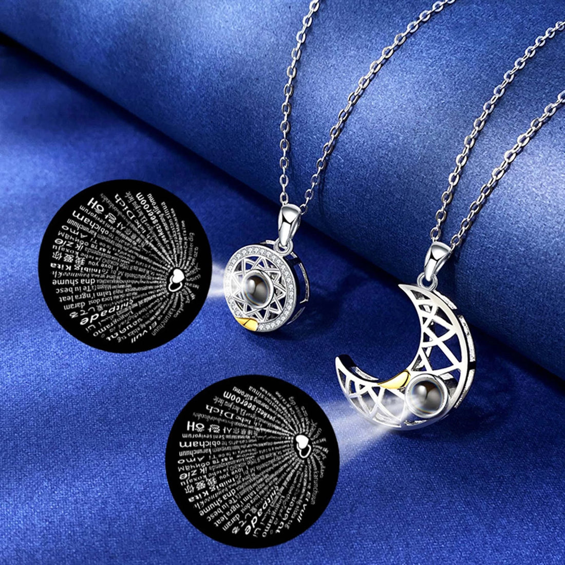 Collar sol y luna en acero inoxidable — elegante, sin manchas y ajustable