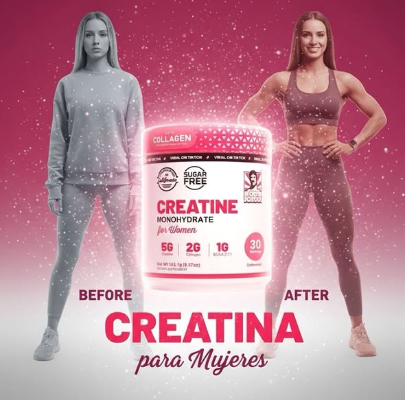 Creatina para mujeres — más fuerza y resistencia desde la primera semana