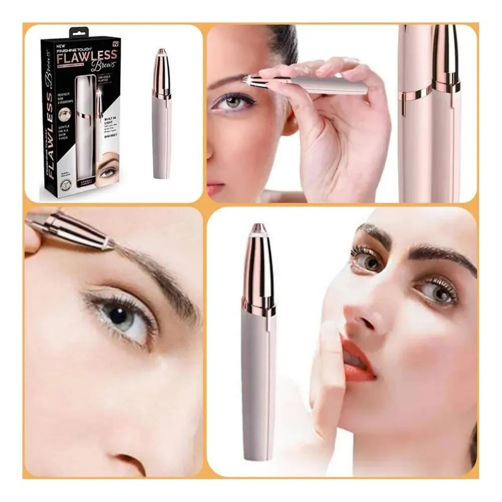 Depiladora eléctrica de cejas — resultado perfecto sin dolor ni irritación