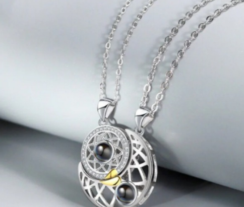 Collar sol y luna en acero inoxidable — elegante, sin manchas y ajustable