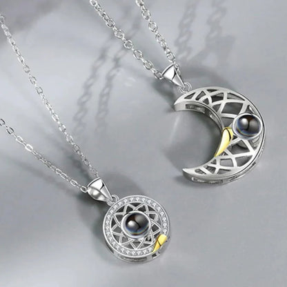 Collar sol y luna en acero inoxidable — elegante, sin manchas y ajustable