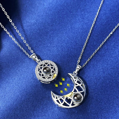 Collar sol y luna en acero inoxidable — elegante, sin manchas y ajustable