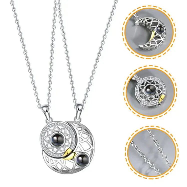 Collar sol y luna en acero inoxidable — elegante, sin manchas y ajustable