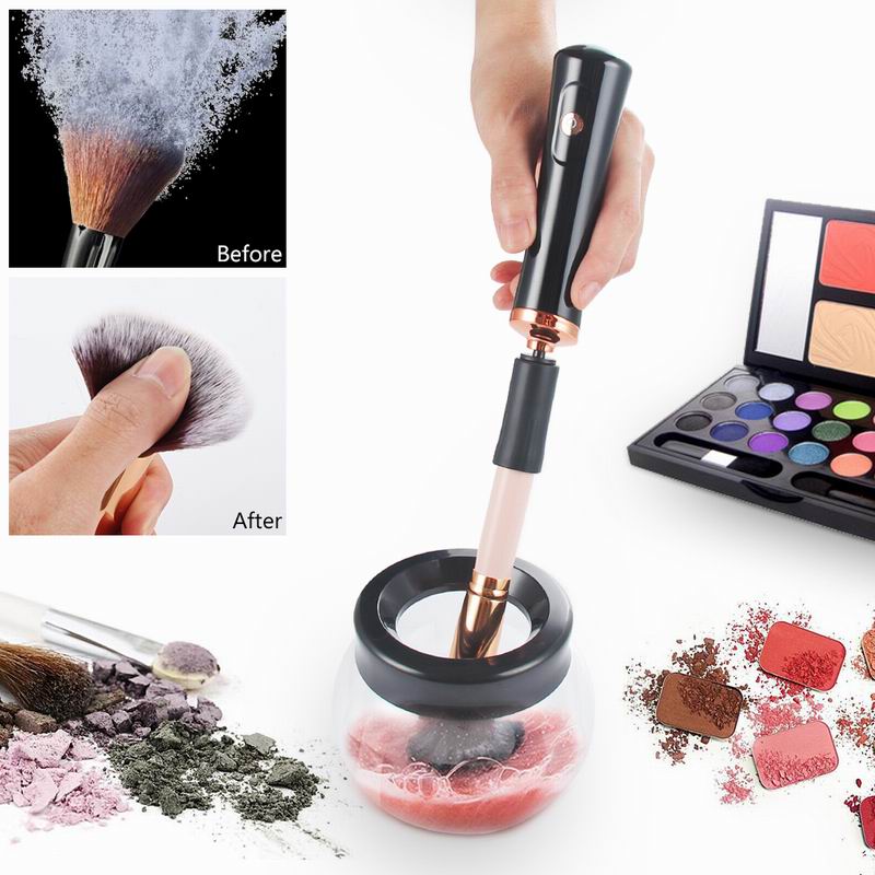 Limpiador eléctrico de brochas de maquillaje — limpieza profunda en segundos