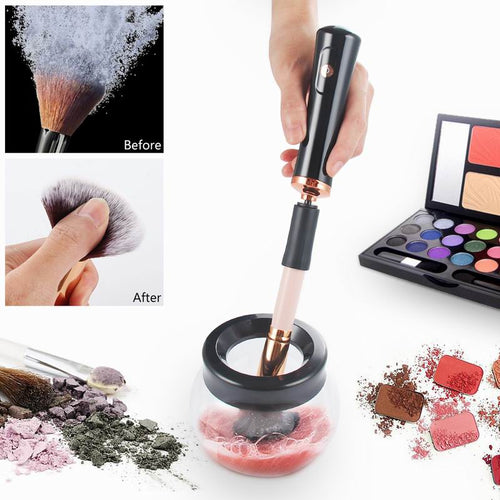 Limpiador eléctrico de brochas de maquillaje — limpieza profunda en segundos