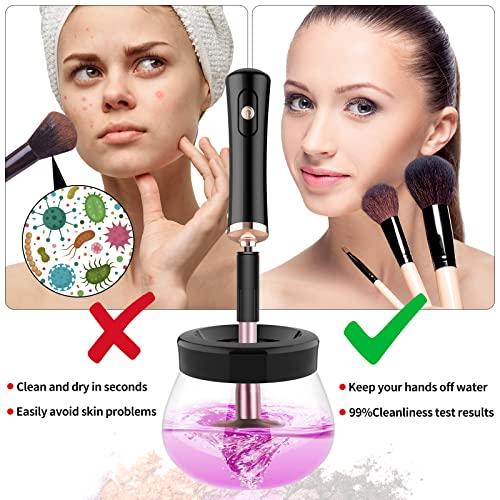Limpiador eléctrico de brochas de maquillaje — limpieza profunda en segundos