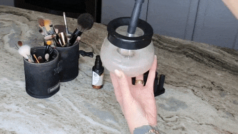 Limpiador eléctrico de brochas de maquillaje — limpieza profunda en segundos