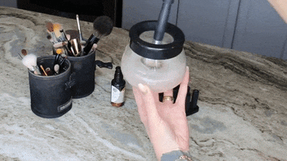 Limpiador eléctrico de brochas de maquillaje — limpieza profunda en segundos