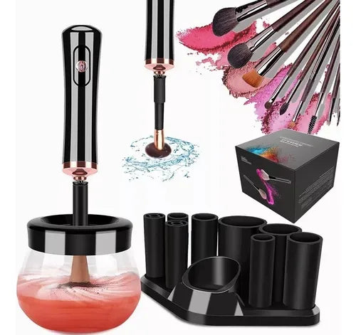Limpiador eléctrico de brochas de maquillaje — limpieza profunda en segundos